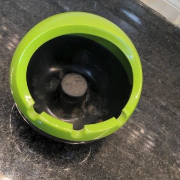 Fataco Retro Vintage Ashtray Modern Minimalist Green Black Space Ball Green - Picture 2 of 6